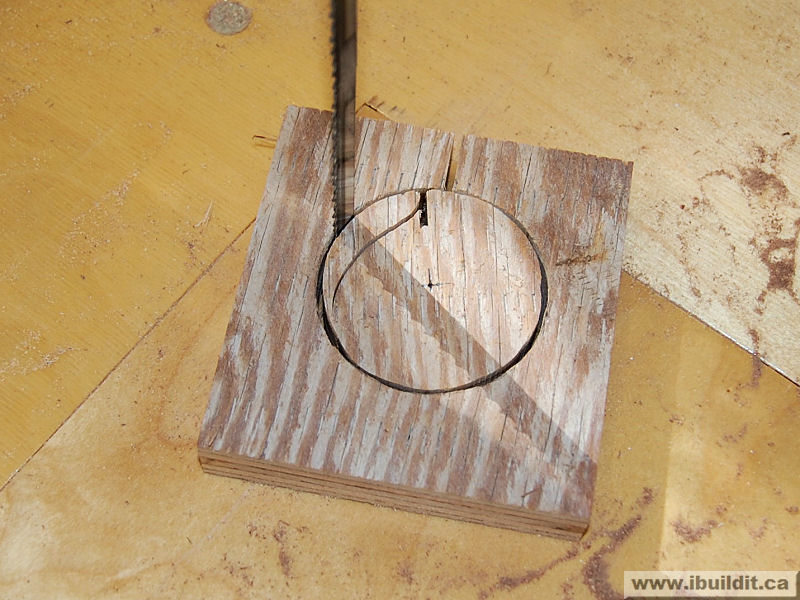 bandsaw cut circle in plywood
